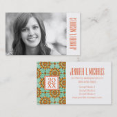 Foto Afstuderen | sierpatroon Contactkaartje (Voorkant / Achterkant)