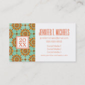 Foto Afstuderen | sierpatroon Contactkaartje (Achterkant)