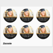 Foto Afstuderen Sticker Gold Glitter Band Round (Vel)