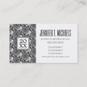 Foto Afstuderen | Stijlschilderpatroon Contactkaartje (Achterkant)