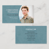 Foto afstuderen Student School Networking Visitekaartje (Voorkant / Achterkant)