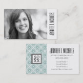 Foto Afstuderen | Tangled-rasterpatroon Contactkaartje (Voorkant / Achterkant)