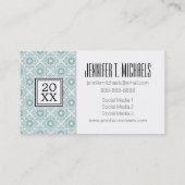 Foto Afstuderen | Tangled-rasterpatroon Contactkaartje (Achterkant)