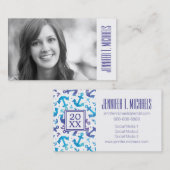 Foto Afstuderen | Tie Dye Anchor Pattern Contactkaartje (Voorkant / Achterkant)