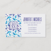 Foto Afstuderen | Tie Dye Anchor Pattern Contactkaartje (Achterkant)