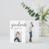 Foto Afstuderen Trendy Hand Lettered Script Aankondiging (Staand voorkant)