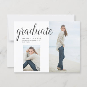 Foto Afstuderen Trendy Hand Lettered Script Aankondiging