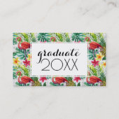 Foto Afstuderen | Tropische Waterverf Contactkaartje (Achterkant)