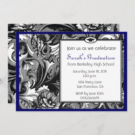 Foto Afstuderen Uitnodigen Kaart (Voorkant / Achterkant)