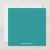 Foto Afstuderen Uitnodiging Classy Turquoise White (Achterkant)