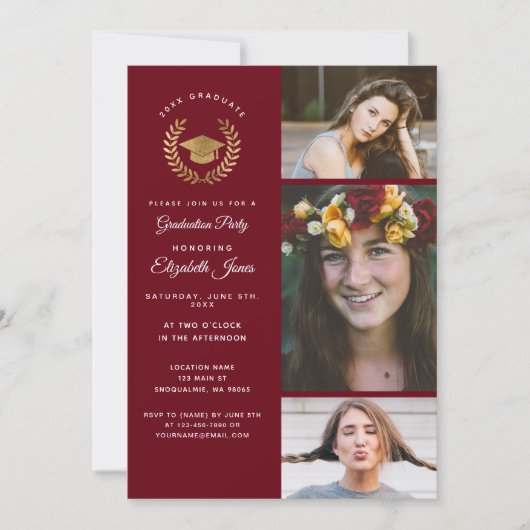 Foto Afstuderen-uitnodiging Kaart (Voorkant)