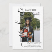 Foto afstuderen-uitnodiging kaart (Voorkant)