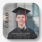 Foto Afstuderen Uitnodiging Papieren Bordje (Voorkant)