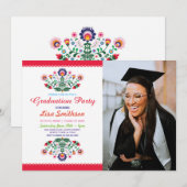 Foto Afstuderen Uitnodiging Party Fiesta Mexican (Voorkant / Achterkant)