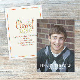 Foto Afstuderen van een moderne, eenvoudige klasse Kaart