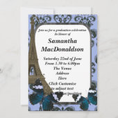 Foto afstuderen van Parijs en vlinders Kaart (Achterkant)