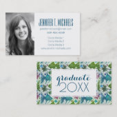 Foto Afstuderen | vispatroon Contactkaartje (Voorkant / Achterkant)