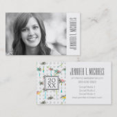 Foto Afstuderen | Waterverf palmbomen Contactkaartje (Voorkant / Achterkant)