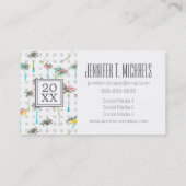 Foto Afstuderen | Waterverf palmbomen Contactkaartje (Achterkant)