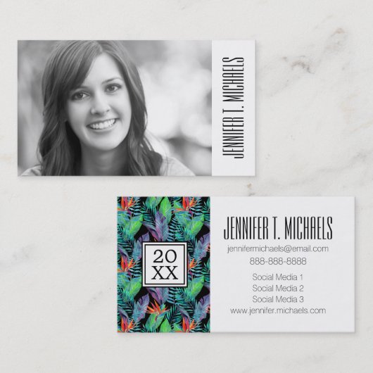 Foto Afstuderen | Waterverf van het Paradijs Contactkaartje (Voorkant / Achterkant)