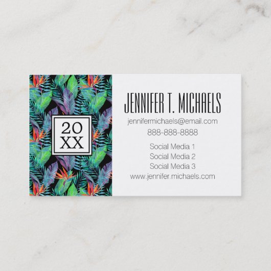 Foto Afstuderen | Waterverf van het Paradijs Contactkaartje (Achterkant)