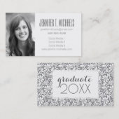 Foto Afstuderen | White Lace Contactkaartje (Voorkant / Achterkant)