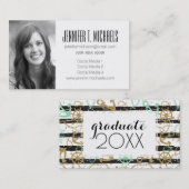 Foto Afstuderen | Zee-ankerpatroon Contactkaartje (Voorkant / Achterkant)