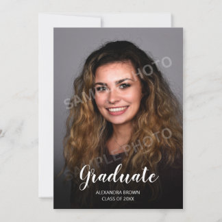 Foto Afstuderen Zwart-wit Feest Uitnodiging