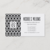 Foto Afstuderen | Zwarte en witte kubussen Contactkaartje (Achterkant)