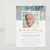 FOTO AGATE CELEBRATING MEMORIAL SERVICE INVITE BEDANKKAART (Voorkant / Achterkant)