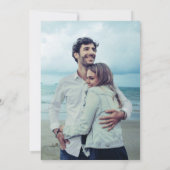 Foto: Airy Blue Turquoise Waterverf Wedding Kaart (Achterkant)