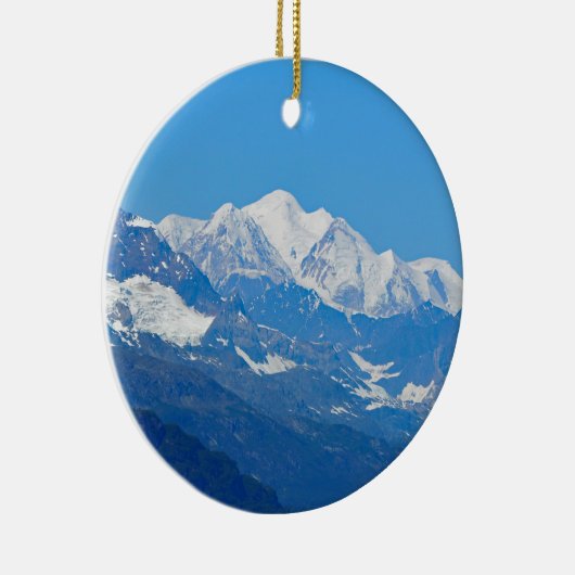Foto Alaska Snow Mountains Keramisch Ornament (Rechts)