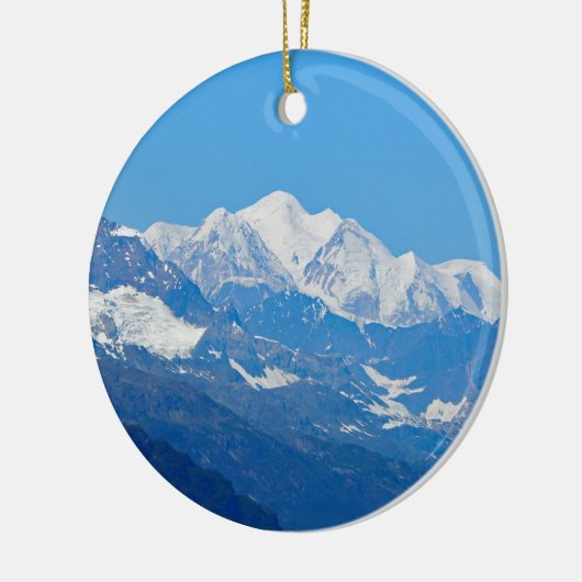 Foto Alaska Snow Mountains Keramisch Ornament (Links)