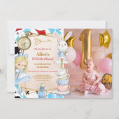 Foto Alice in Wonderland 1e verjaardag Onederland Kaart (Voorkant)