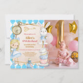 Foto Alice in Wonderland 1e verjaardag Onederland Kaart (Voorkant)