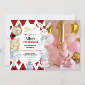 Foto Alice in Wonderland 1e verjaardag Onederland Kaart (Voorkant)