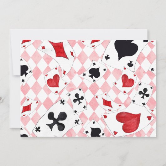 Foto Alice in Wonderland 1e Verjaardag Tea Party Kaart (Achterkant)