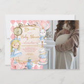 Foto Alice in Wonderland Baby shower Kaart (Voorkant)