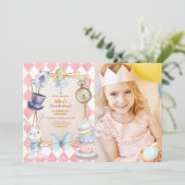 Foto Alice in Wonderland Verjaardag Kaart (Staand voorkant)