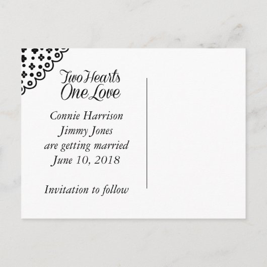 Foto-alkboard Het Briefkaart Datum opslaan (Achterkant)