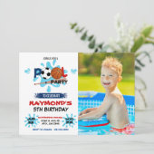 Foto All Star Sport Pool Party Kaart (Staand voorkant)