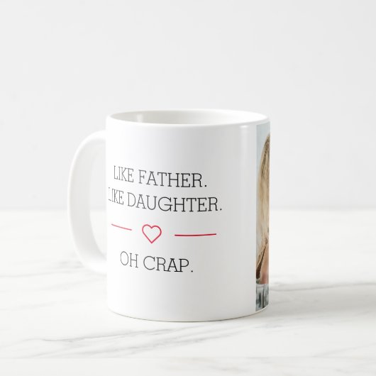 Foto als vader als dochter koffiemok (Voorkant links)