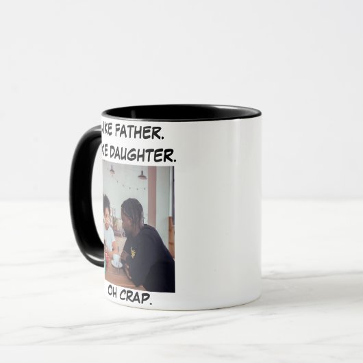 Foto als vader als dochter mok (Voorkant links)