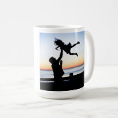 Foto als vader als dochter zoon gepersonaliseerd koffiemok (Voorkant rechts)