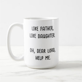 Foto als vader als dochter zoon gepersonaliseerd koffiemok