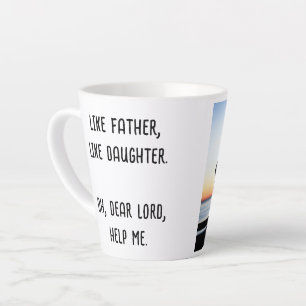 Foto als vader als dochter zoon gepersonaliseerd latte mok