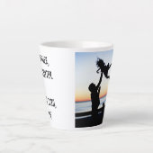 Foto als vader als dochter zoon gepersonaliseerd latte mok (Voorkant)