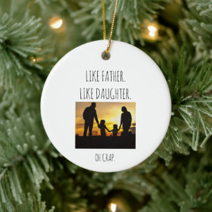 Foto Als Vader Als dochter / zoon Keramisch Ornament