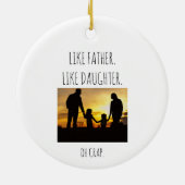 Foto Als Vader Als dochter / zoon Keramisch Ornament (Achterkant)