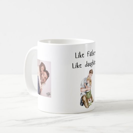 Foto Als Vader Als dochter / zoon Koffiemok (Voorkant links)